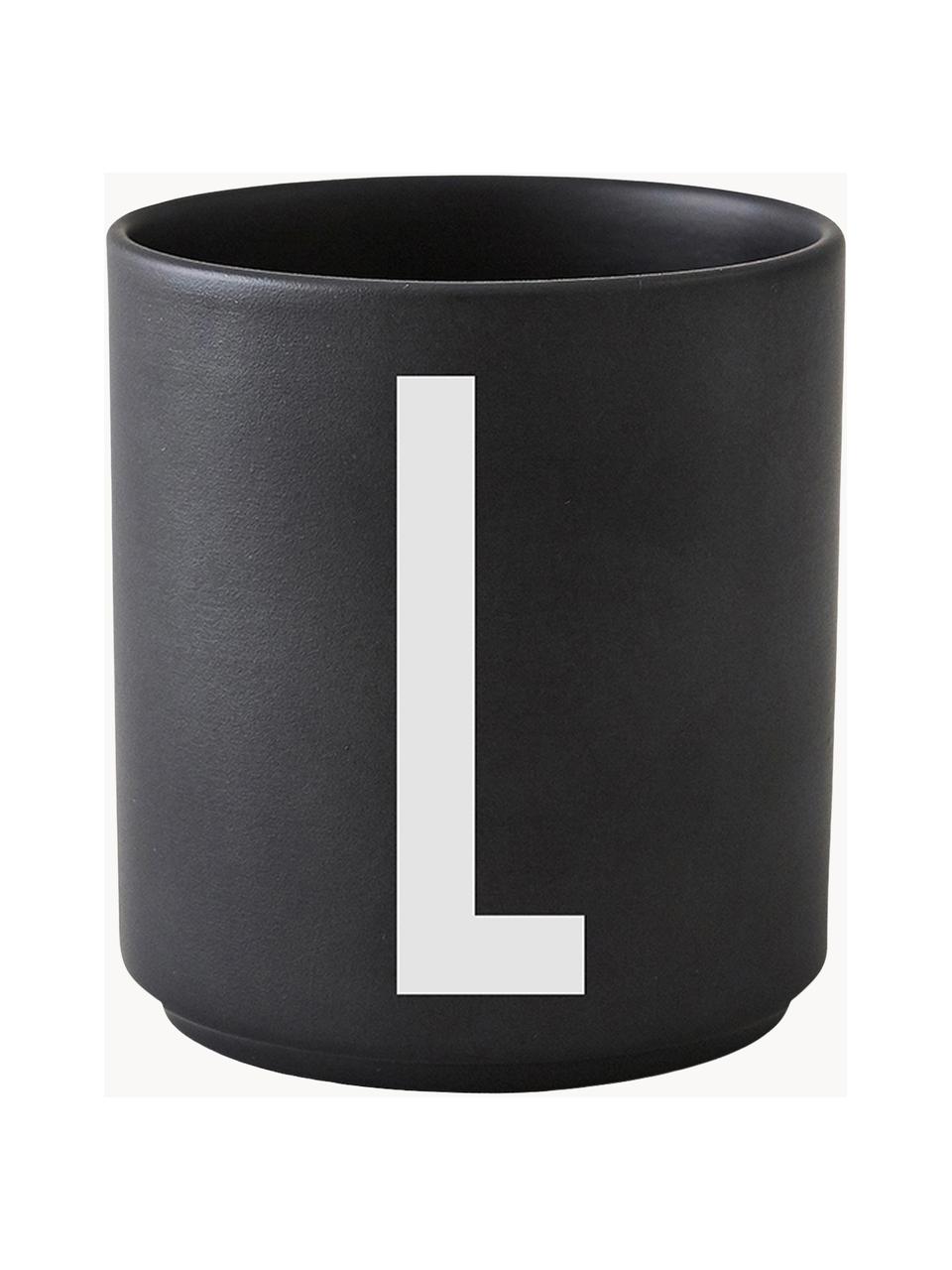 Mug design Personal (variantes de A à Z), Porcelaine Fine Bone China
Fine Bone China est une porcelaine tendre, qui se distingue particulièrement par sa brillance et sa translucidité, Noir, blanc, Mug Y, 250 ml