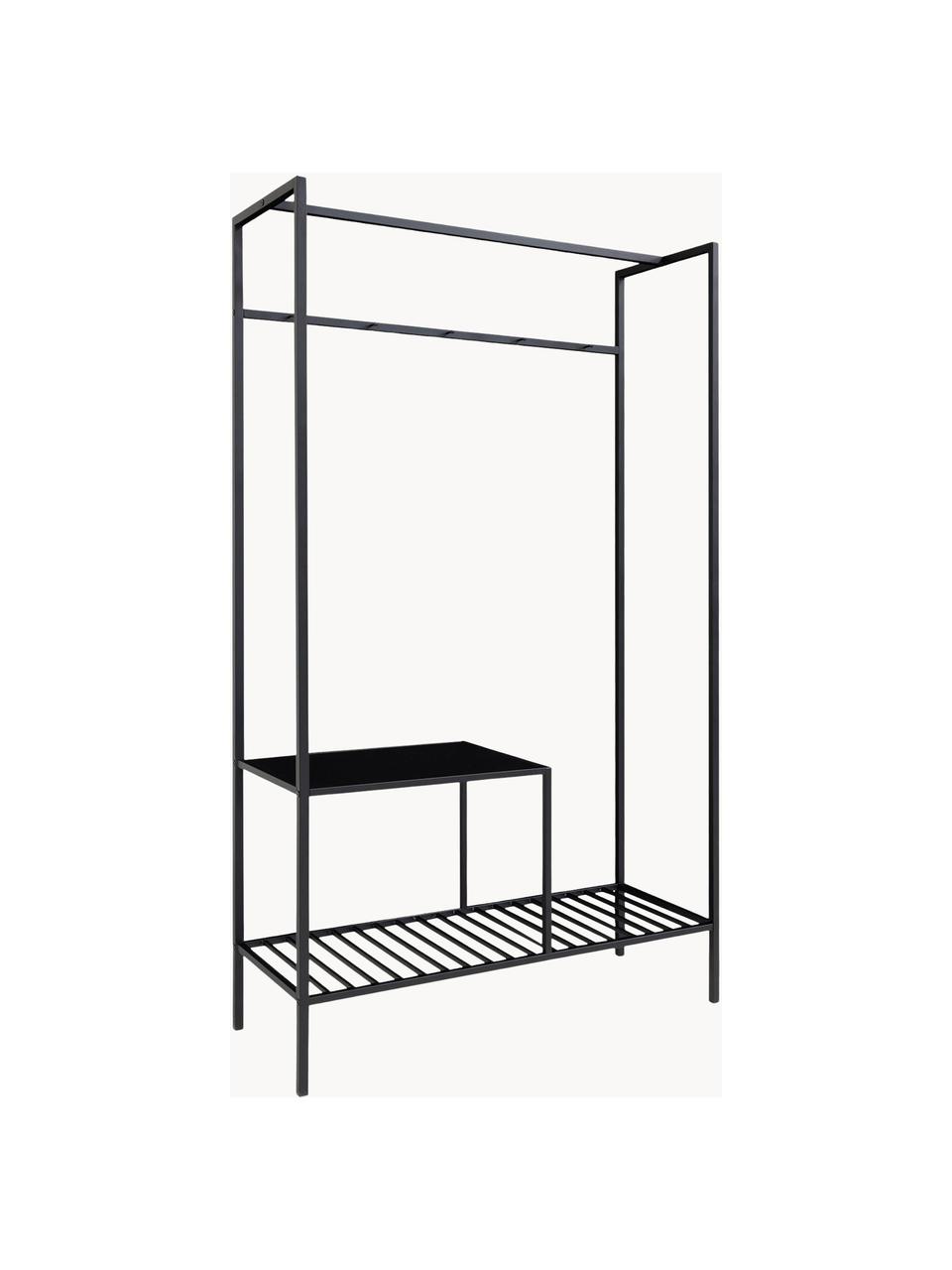 DecHome Armadio Aperto Appendiabiti In Ferro Nero 84x42x159 cm - 831150