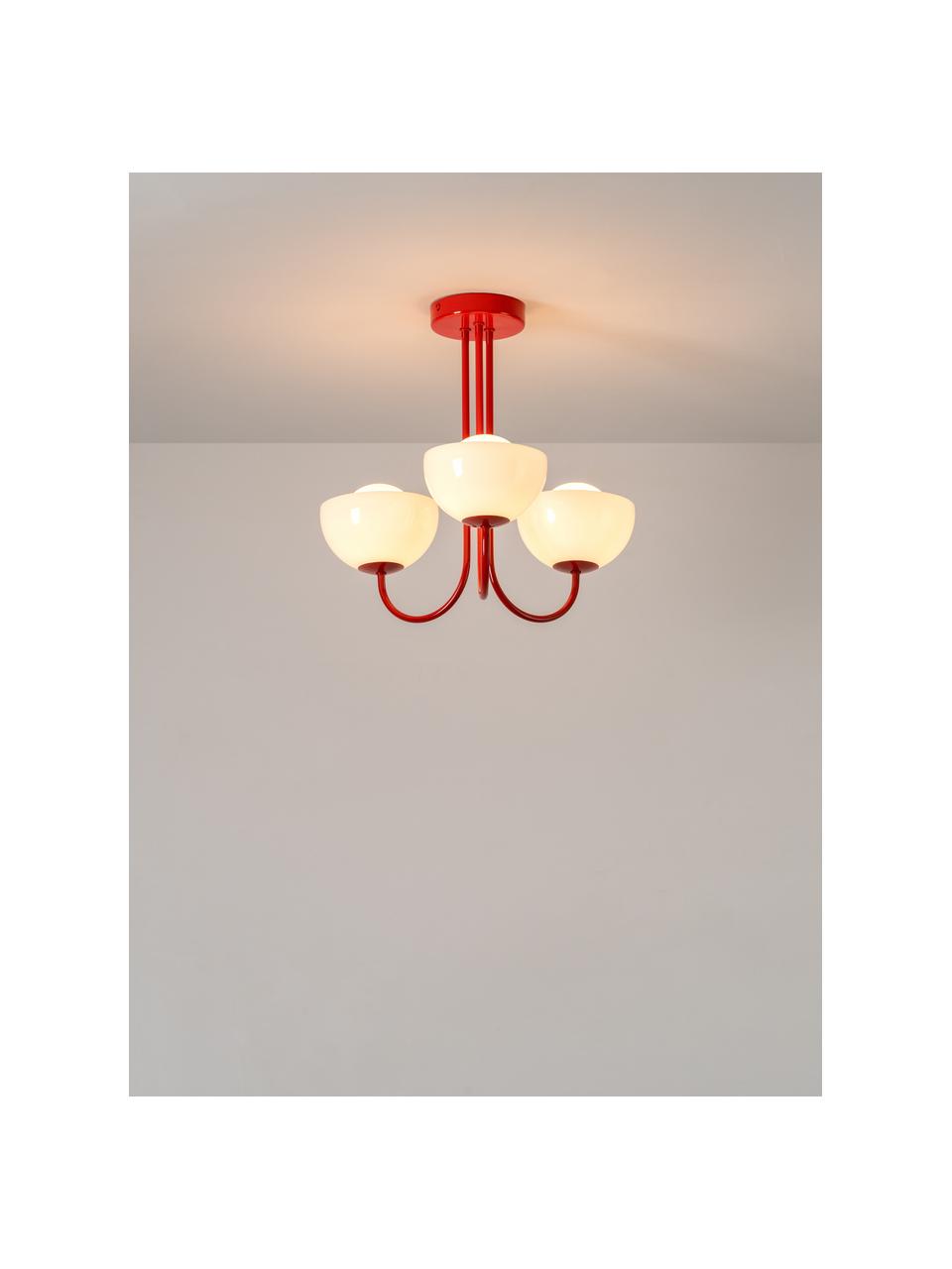 Lampa sufitowa Jam, Biały, czerwony, Ø 45 x W 40 cm