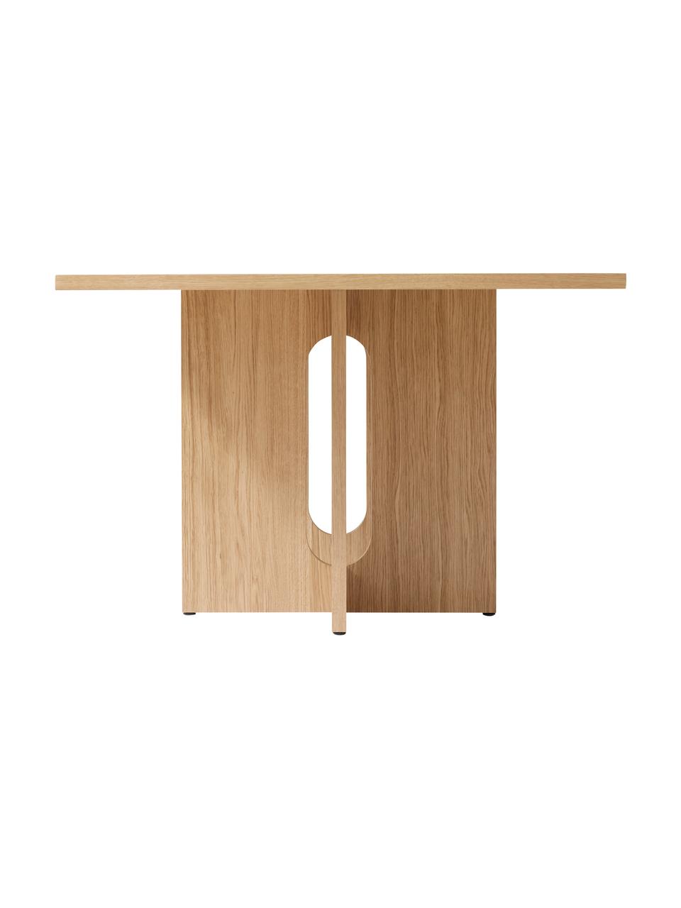 Hell gebeizter Esstisch Androgyne, verschiedene Größen, Mitteldichte Holzfaserplatte (MDF) mit Eichenholzfurnier, Holz, hell gebeizt, B 210 x T 100 cm