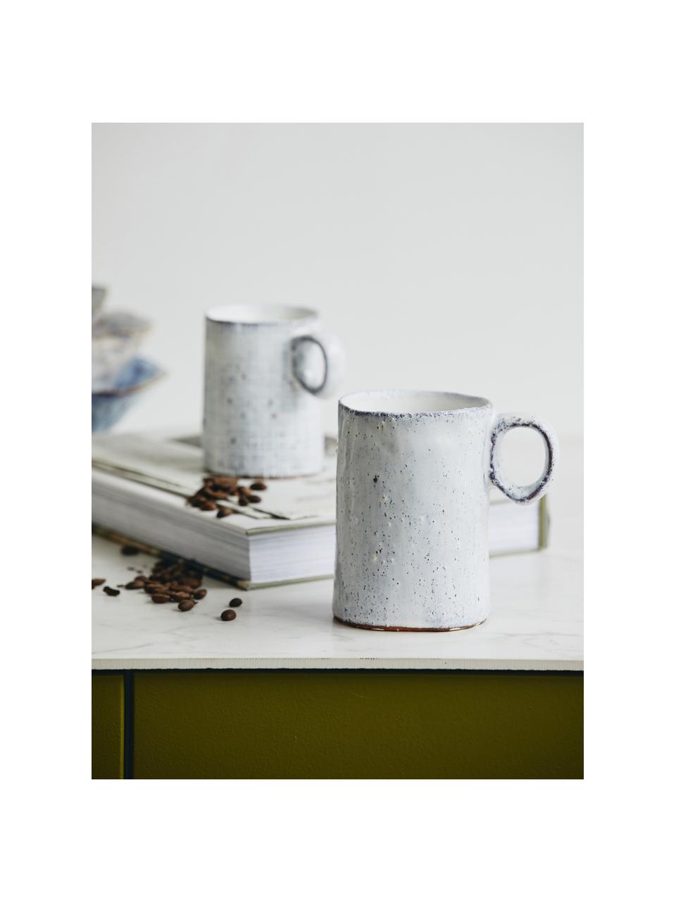 Ručně vyrobené šálky na kávu Soisalo, 2 ks, Kamenina, Ledově modrá, Ø 7 cm, V 10 cm