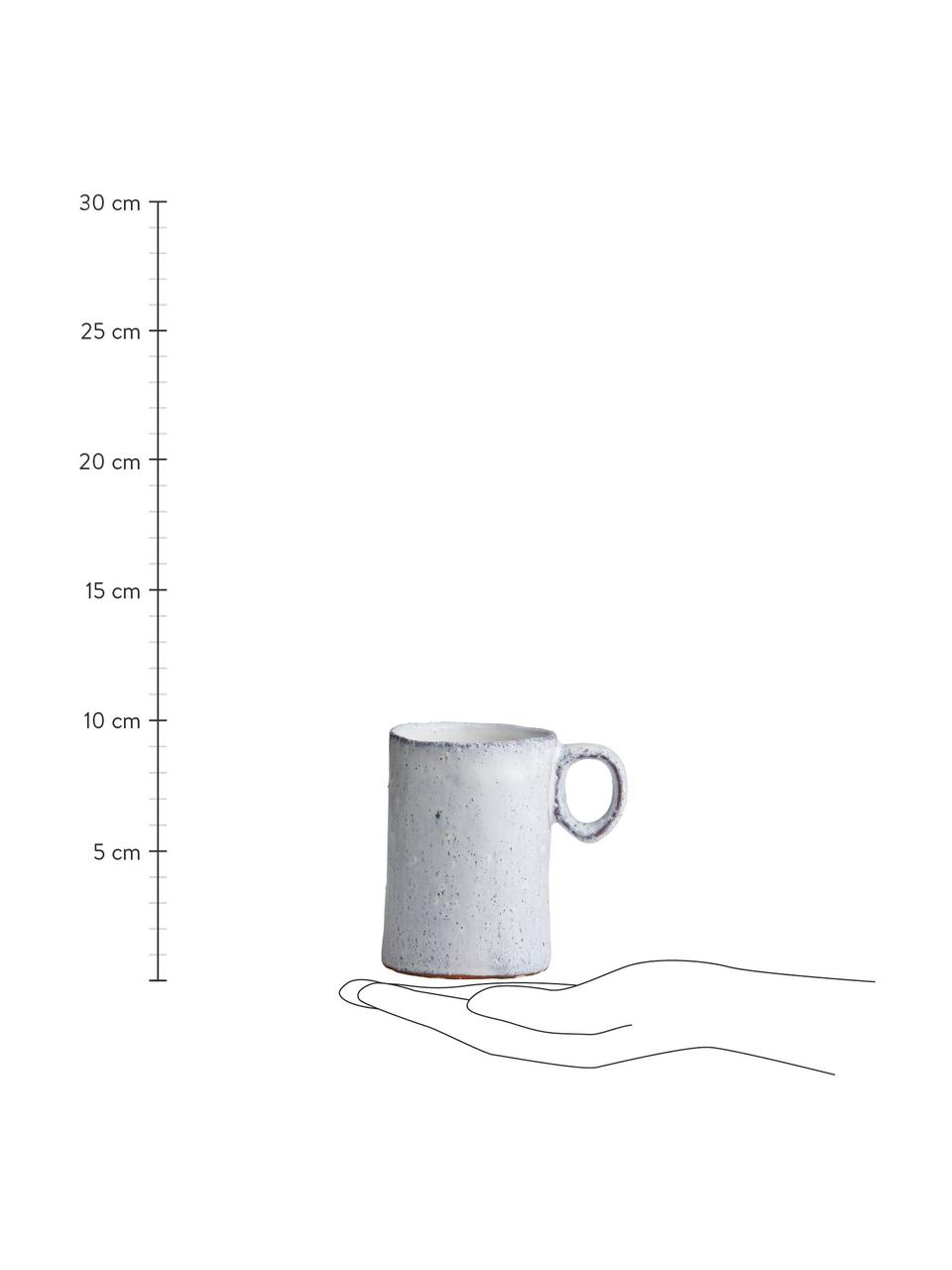Ręcznie wykonana filiżanka do kawy Soisalo, 2 szt., Kamionka, Chłodny niebieski, Ø 7 x W 10 cm
