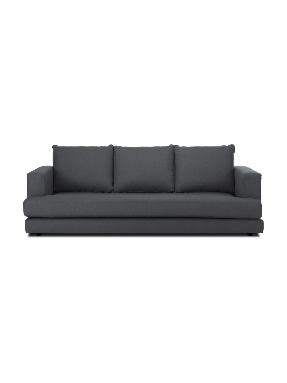 Sofá Tribeca (3 plazas), Tapizado: poliéster Alta resistenci, Estructura: madera de pino maciza, Patas: madera de haya maciza pin, Tejido gris antracita, An 228 x F 104 cm