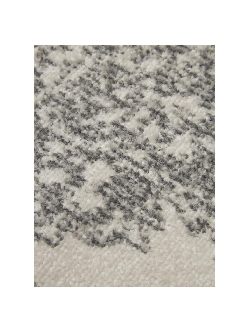 Tapis d'entrée gris extérieur / intérieur style vintage Dana, 100 % polypropylène, Gris, larg. 80 x long. 200 cm