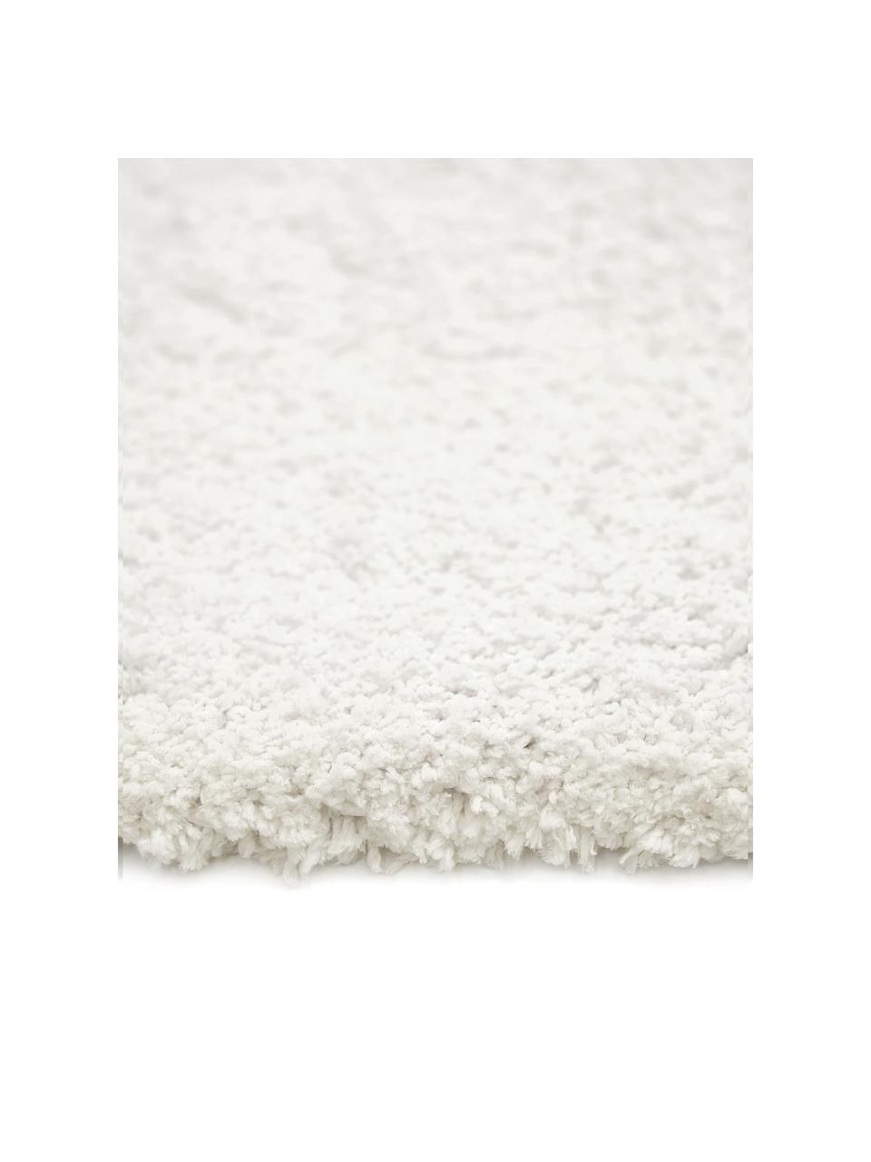 Passatoia morbida a pelo lungo Leighton, Retro: 70% poliestere, 30% coton, Bianco crema, Larg. 80 x Lung. 200 cm