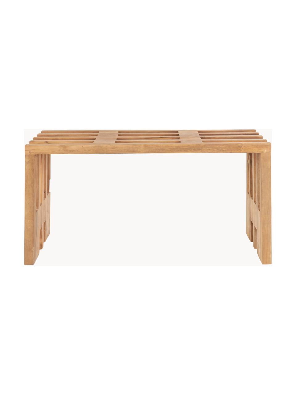 Banc en teck Benidorm, Bois de teck, Bois de teck, larg. 90 x haut. 30 cm