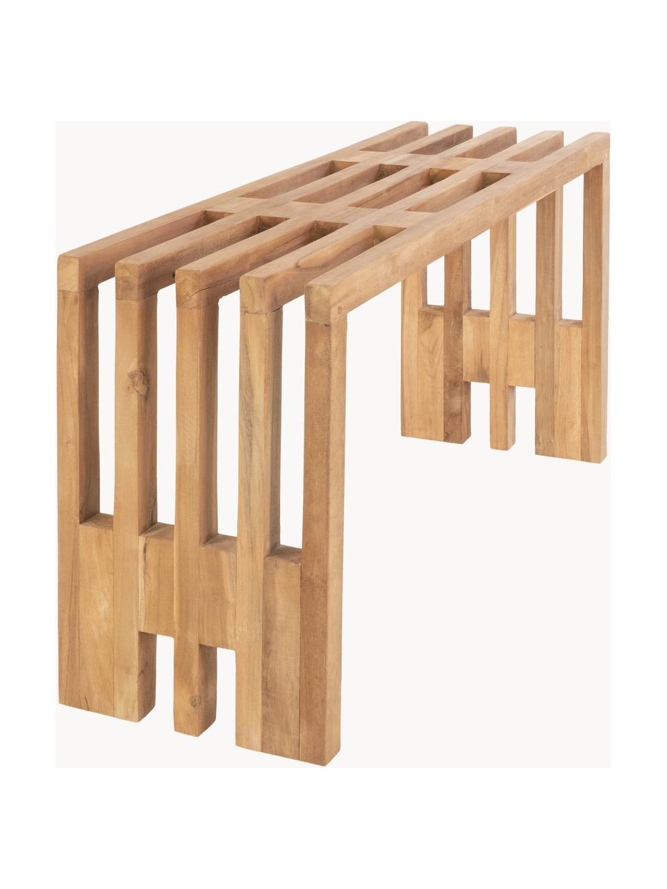 Banc en teck Benidorm, Bois de teck, Bois de teck, larg. 90 x haut. 30 cm