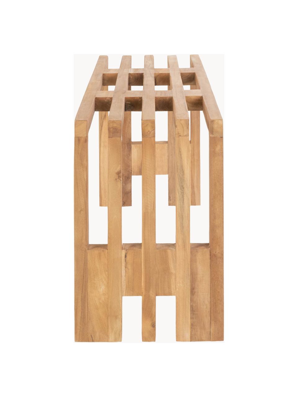 Banc en teck Benidorm, Bois de teck, Bois de teck, larg. 90 x haut. 30 cm