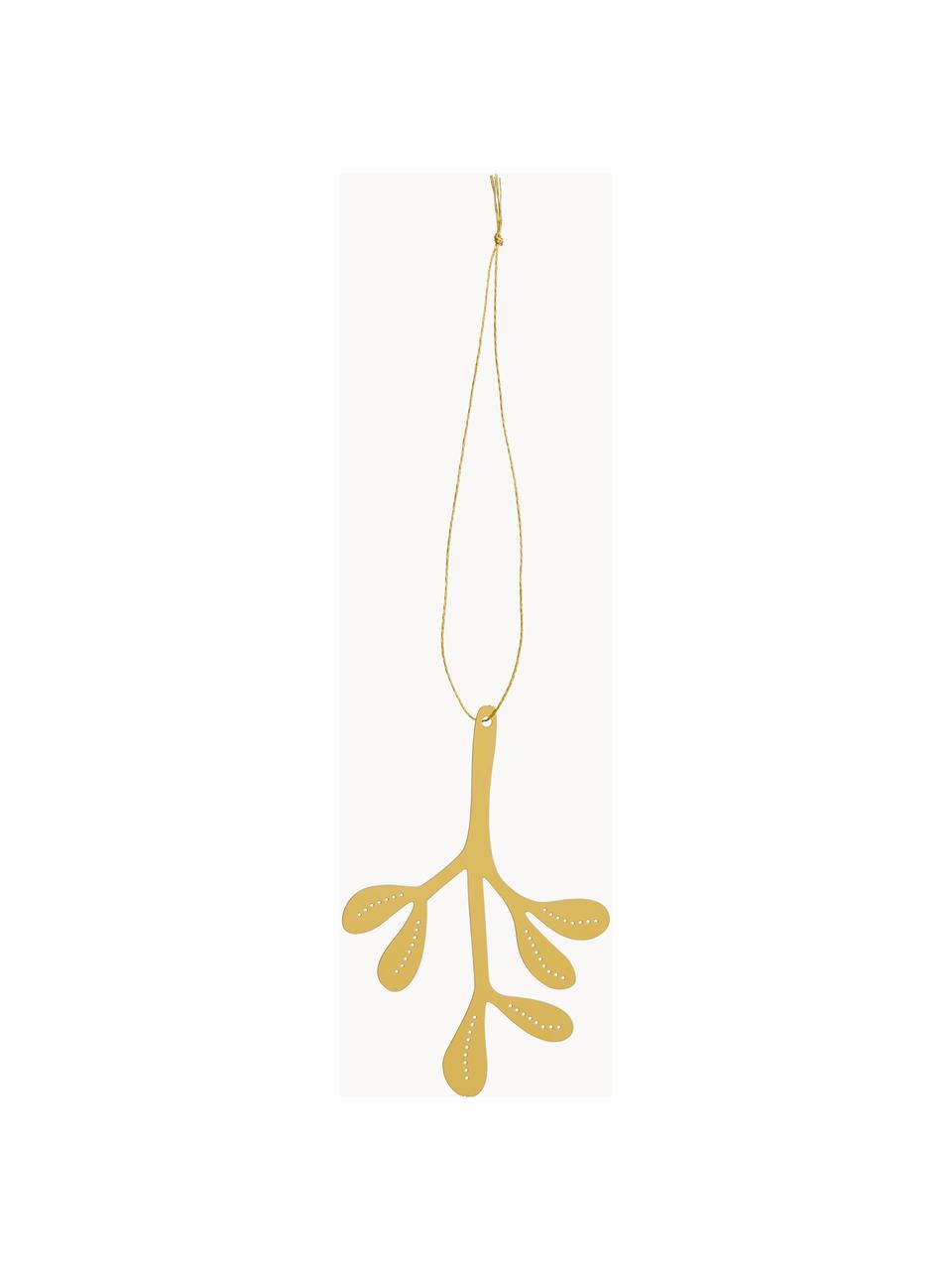 Addobbi albero di Natale Mistletoe 4 pz, Acciaio inossidabile, ottonato, Dorato, Larg. 7 x Alt. 10 cm