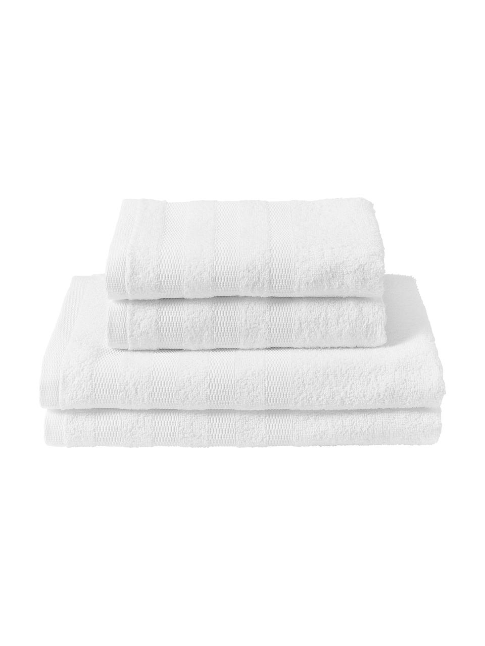 Lot de serviettes de bain en coton Camila, 4 élém., 100 % coton
Grammage léger, 400 g/m²

Le matériau est certifié STANDARD 100 OEKO-TEX®, 3883CIT, CITEVE, Blanc, Lot de différentes tailles