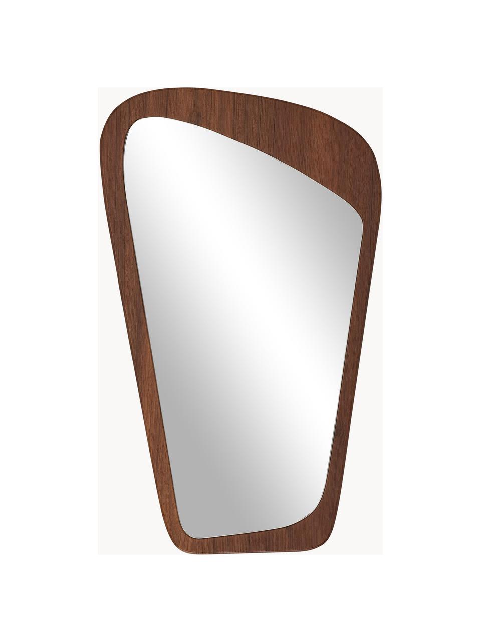 Specchio da parete May, Cornice: effetto legno, Retro: pannello di fibra a media, Superficie dello specchio: lastra di vetro, Legno scuro, Larg. 40 x Alt. 67 cm