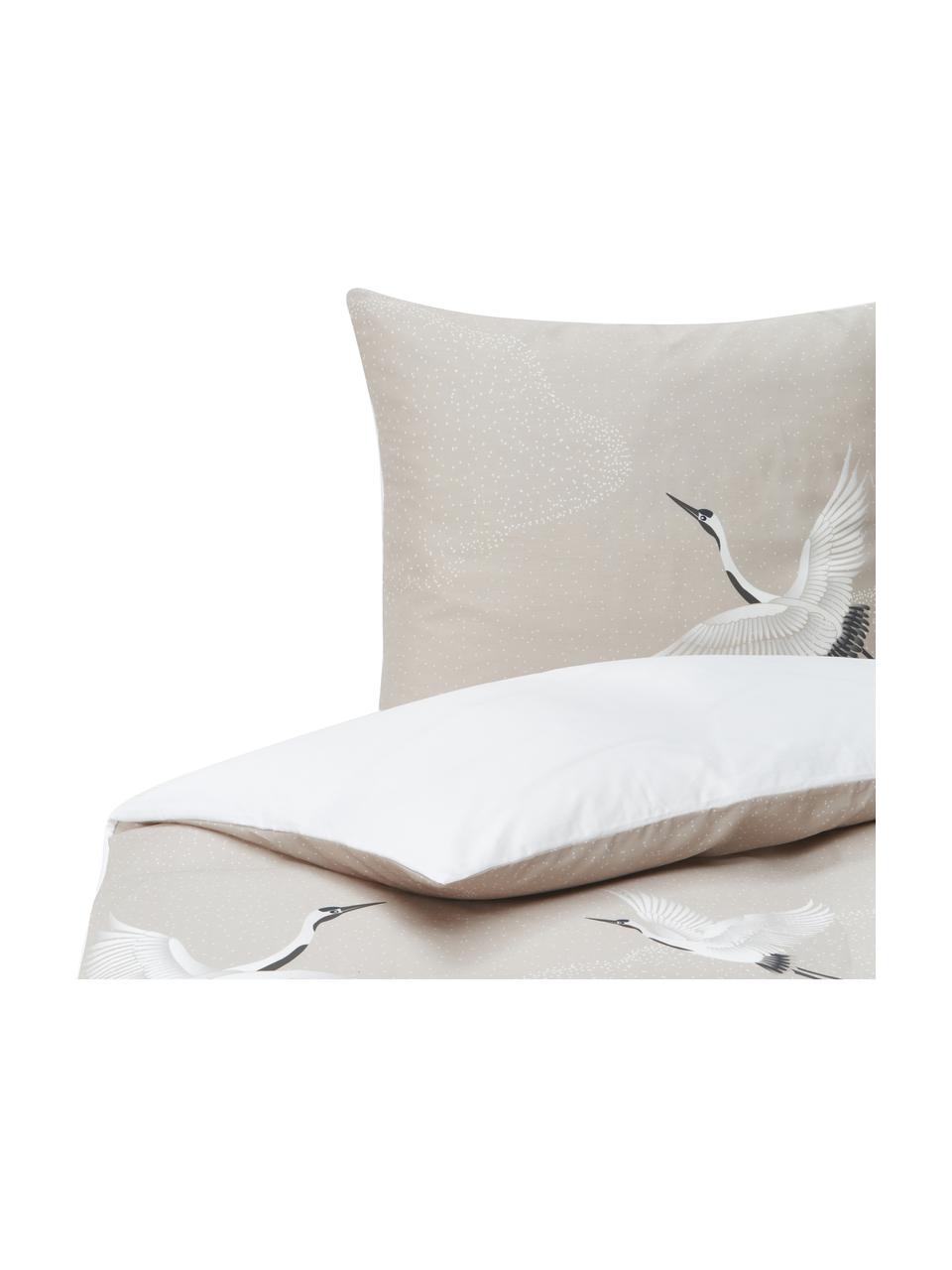 Housse de couette satin de coton Yuma, Beige