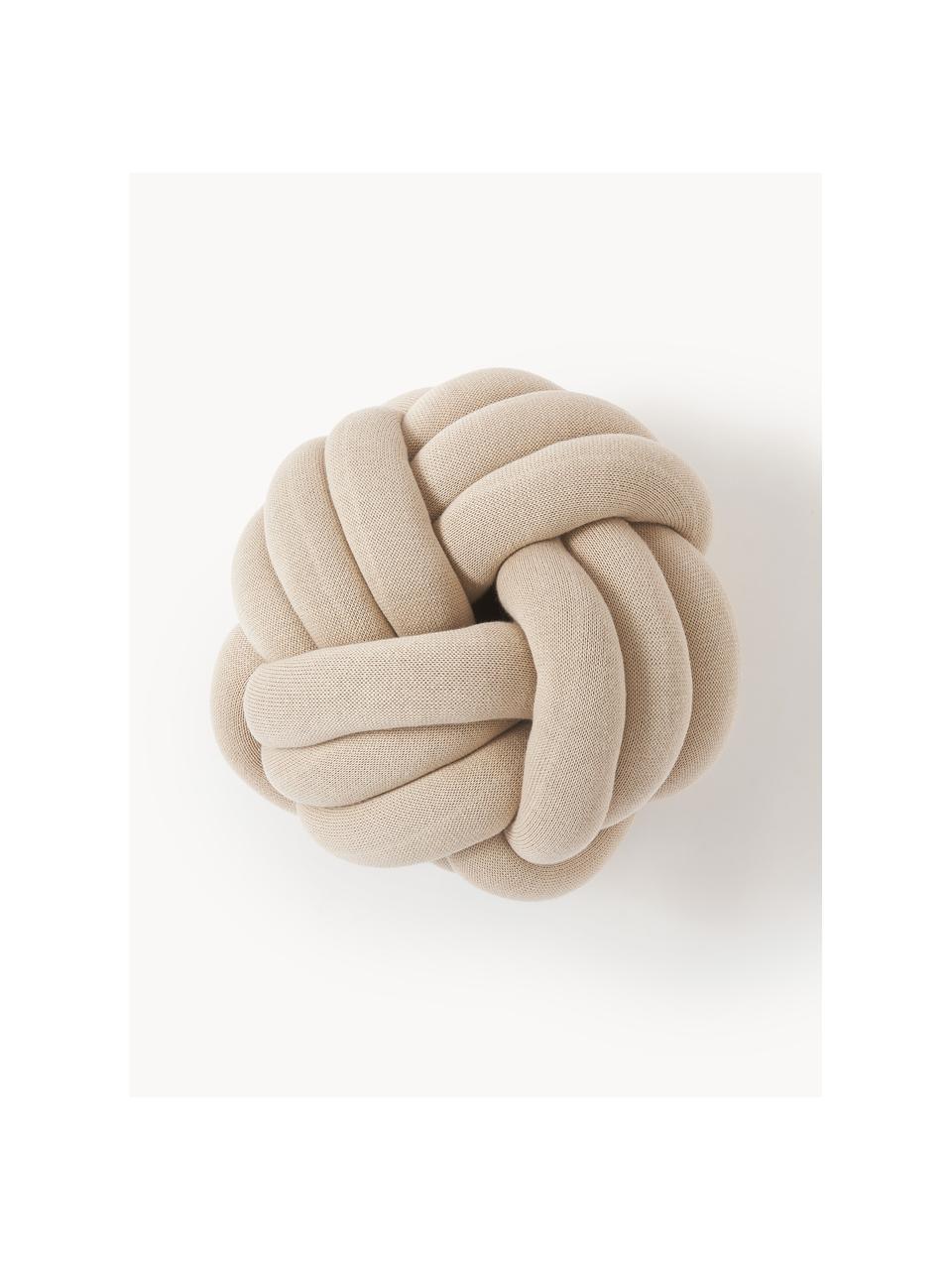 Coussin nœud Twist, Beige clair, larg. 27 x long. 27 cm