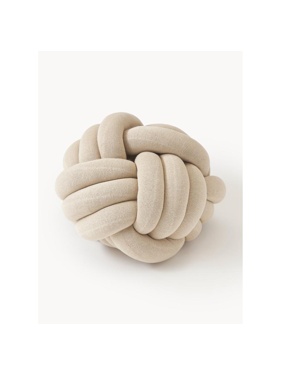 Coussin nœud Twist, Beige clair, larg. 30 x long. 30 cm