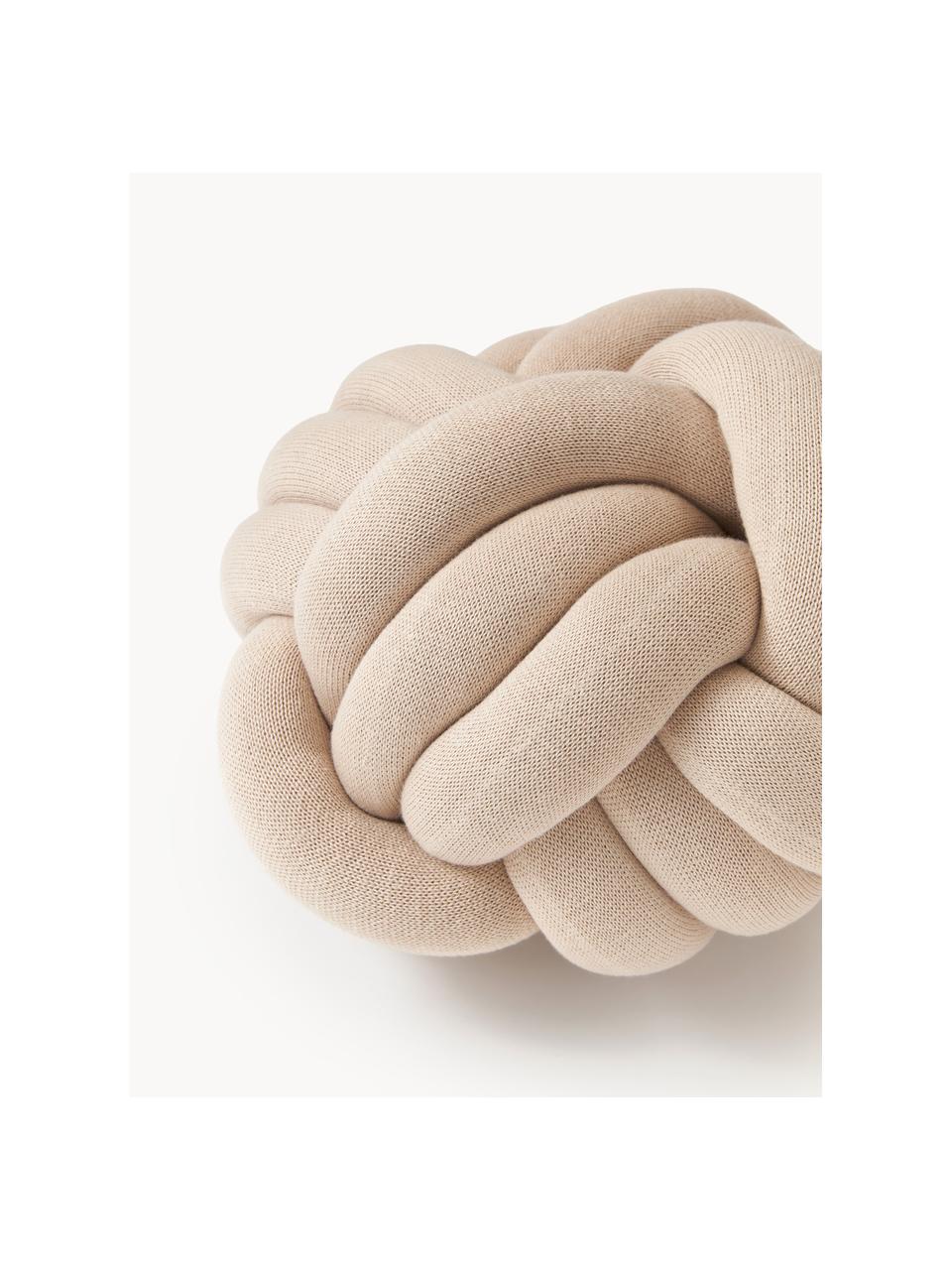 Cojín nudo Twist, Beige claro, Ø 30 cm