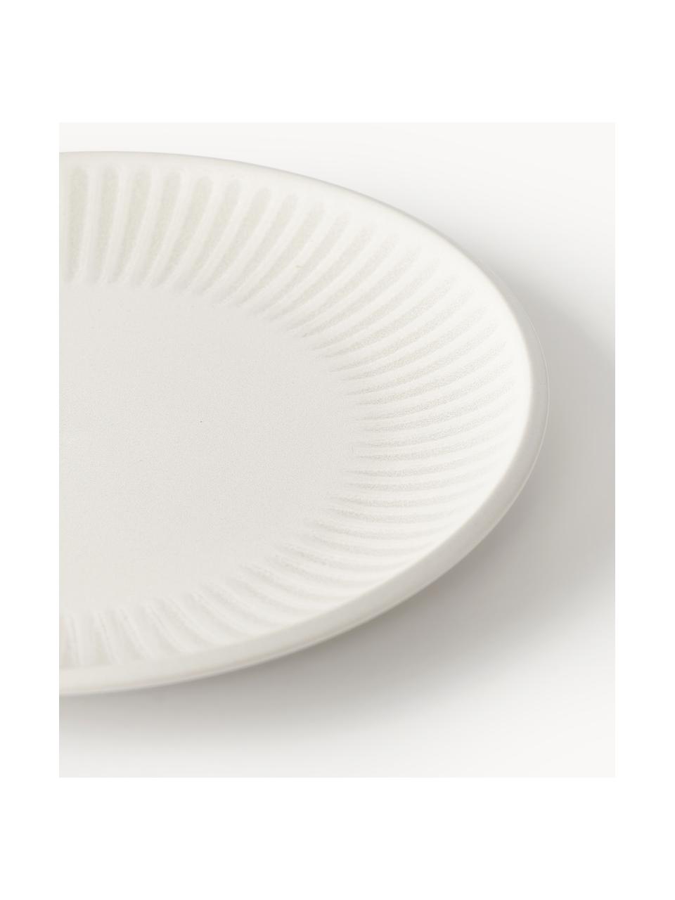 Raňajkový tanier Zabelle, 4 ks, Kamenina, Lomená biela, svetlobéžová, Ø 23 x V 3 cm