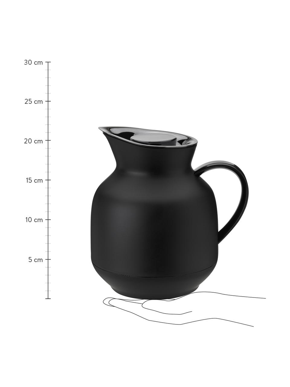 Caraffa isolante color nero opaco/argento Amphora, Brocca: materiale sintetico, Nero, 1 L