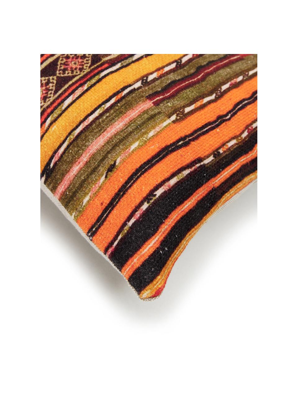 Housse de coussin rectangulaire ethnique Kusa, Multicolore