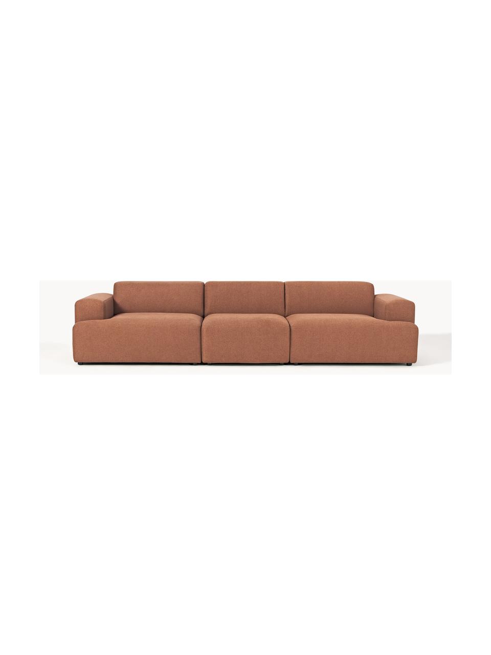 Sofa Melva (4-Sitzer), Bezug: 100 % Polyester Der strap, Gestell: Massives Kiefern- und Fic, Webstoff Nougat, B 319 x T 101 cm