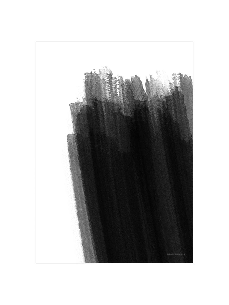 Póster Paint No. 1, Impresión digital sobre papel mate (180 g/m²), Blanco, negro, An 21 x Al 30 cm