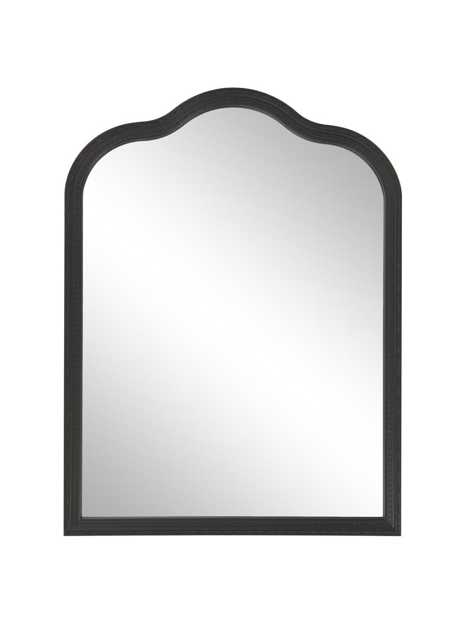 Espejo de pared barroco Muriel, Parte trasera: tablero de fibras de dens, Espejo: cristal, Negro, An 90 x Al 120 cm