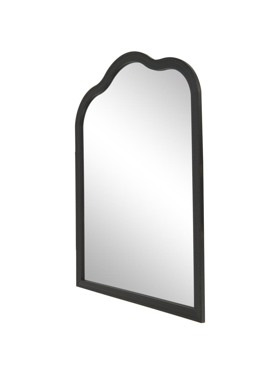 Barock-Wandspiegel Muriel, Rahmen: Massivholz, beschichtet, Rückseite: Mitteldichte Holzfaserpla, Spiegelfläche: Spiegelglas, Schwarz, B 90 x H 120 cm