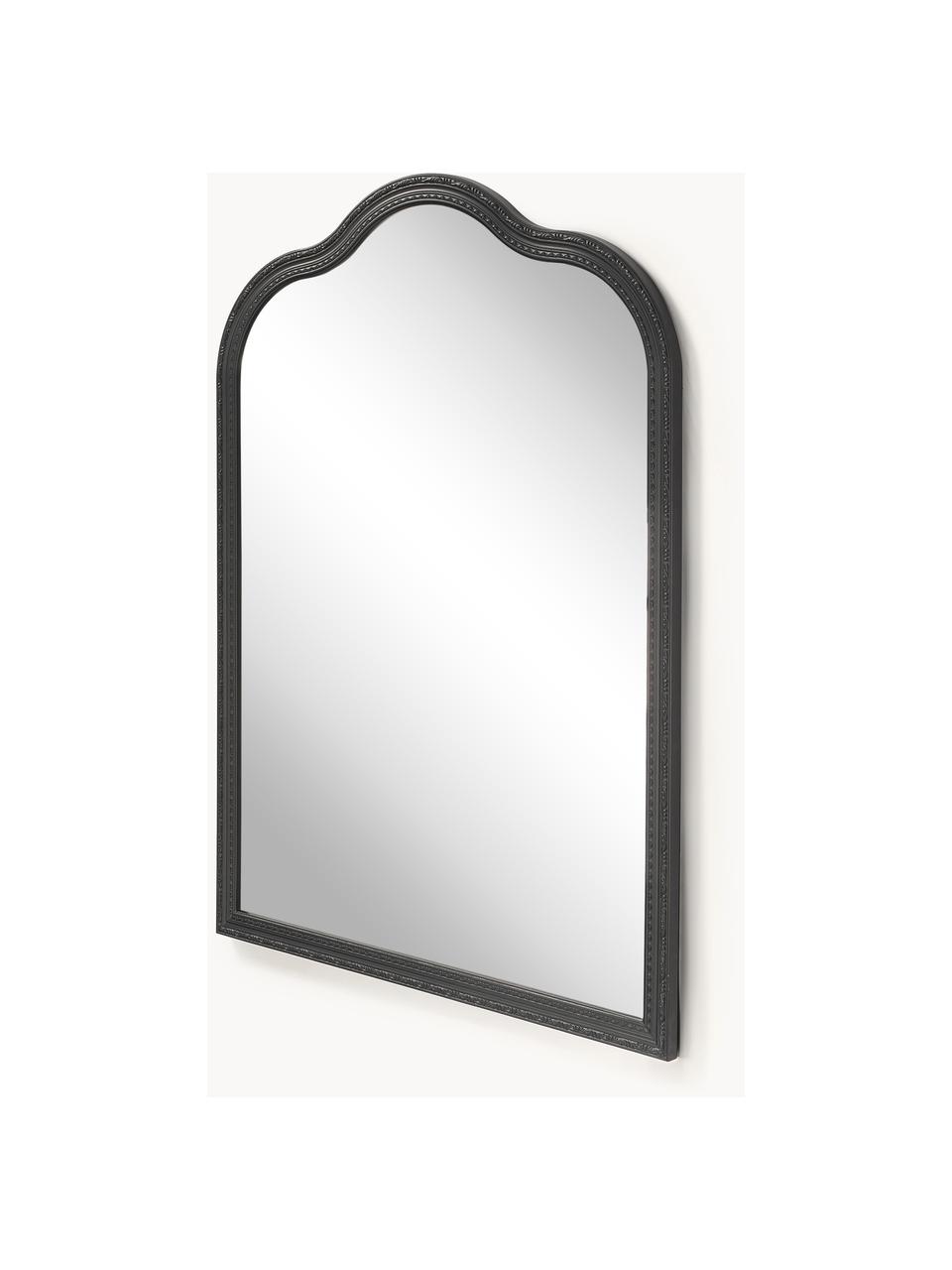 Barock-Wandspiegel Muriel, Rahmen: Massivholz, beschichtet, Rückseite: Mitteldichte Holzfaserpla, Spiegelfläche: Spiegelglas Dieses Produk, Schwarz, B 90 x H 120 cm