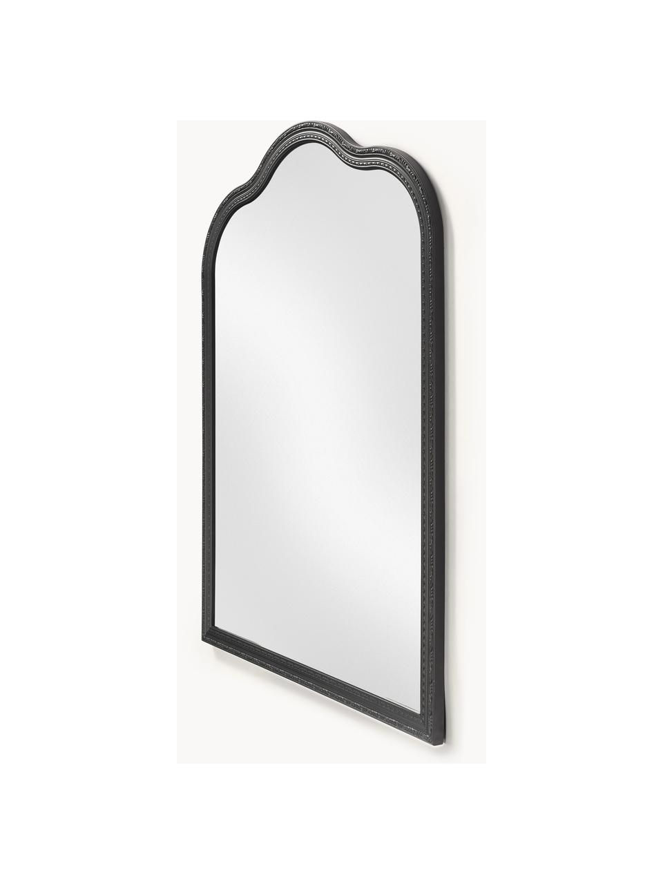 Barock-Wandspiegel Muriel, Rahmen: Massivholz, beschichtet, Rückseite: Mitteldichte Holzfaserpla, Spiegelfläche: Spiegelglas Dieses Produk, Schwarz, B 90 x H 120 cm