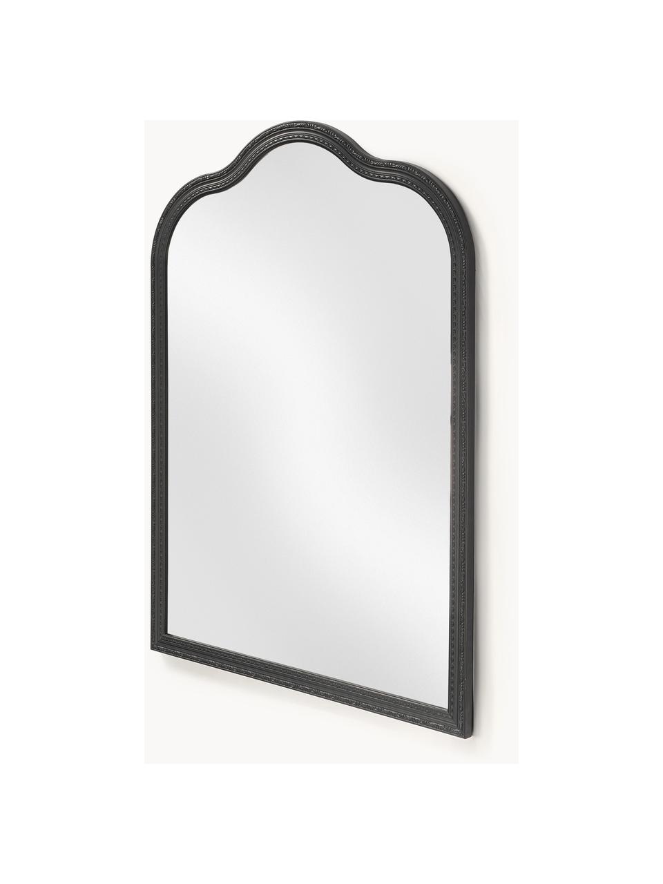 Barock-Wandspiegel Muriel, Rahmen: Massivholz, beschichtet, Rückseite: Mitteldichte Holzfaserpla, Spiegelfläche: Spiegelglas Dieses Produk, Schwarz, B 90 x H 120 cm