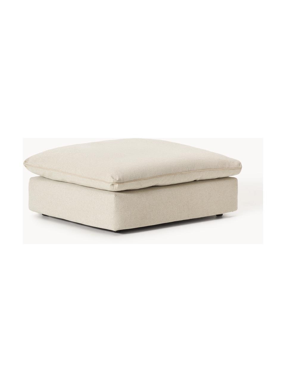 Pouf Felix, Tissu beige clair, larg. 100 x prof. 110 cm