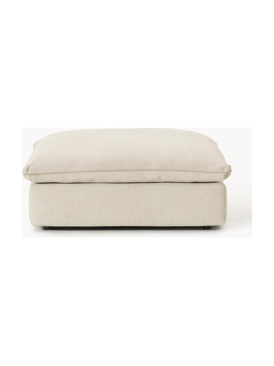 Pouf Felix, Tissu beige clair, larg. 100 x prof. 110 cm