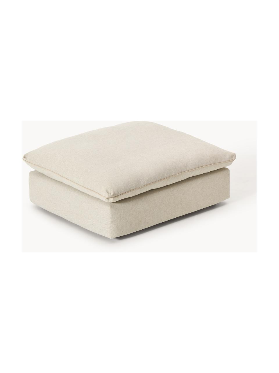 Pouf Felix, Tissu beige clair, larg. 100 x prof. 110 cm