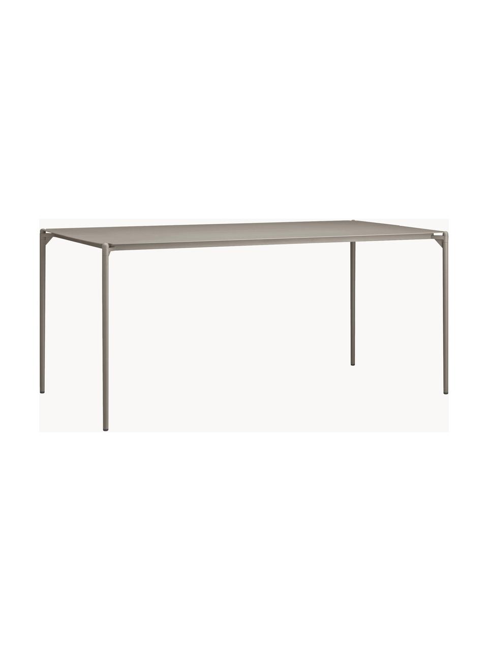 Table de jardin de métal Novo, Acier, enduit, Beige, larg. 160 x prof. 80 cm