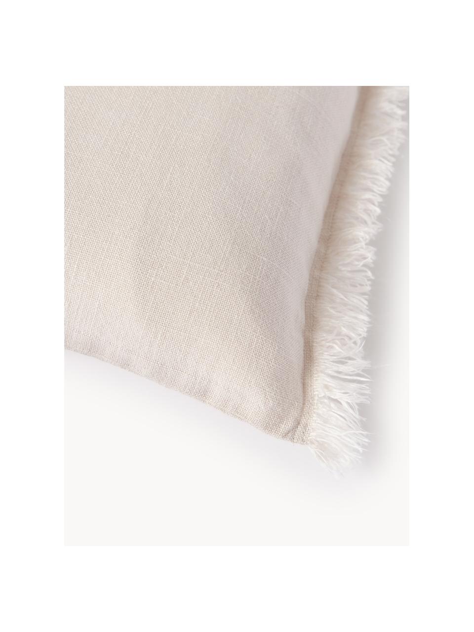 Housse de coussin pur lin avec franges Luana, 100 % pur lin

Le lin est naturellement doté d'un toucher plutôt rugueux et d'un aspect froissé
Sa résistance élevée au accrocs lui confère robustesse et longévité, Blanc crème, larg. 30 x long. 50 cm