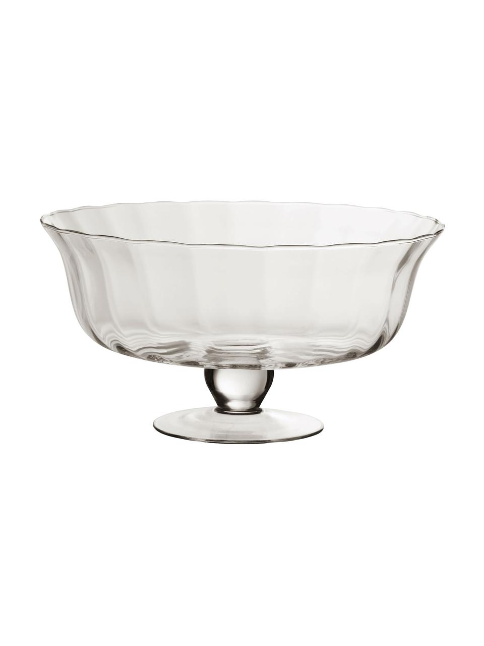 Skleněná mísa na ovoce s podstavou Praline, Sklo, Transparentní, Ø 28 cm, V 14 cm