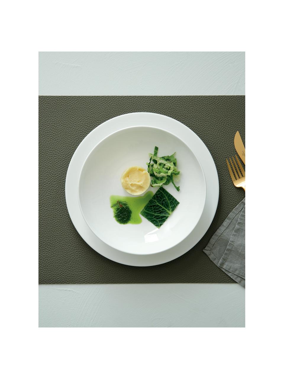 Kunstleder-Tischsets Pik, 2 Stück, Kunstleder (PVC), Olivgrün, B 33 x L 46 cm