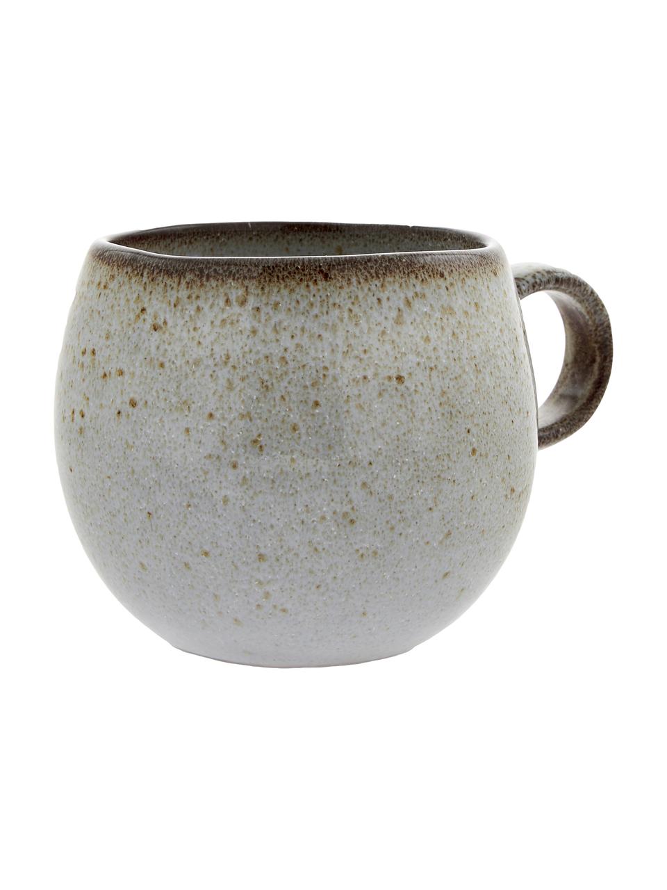 Ručně vyrobený hrnek Sandrine, Kamenina, Odstíny šedé, Ø 10 x V 10 cm, 400 ml