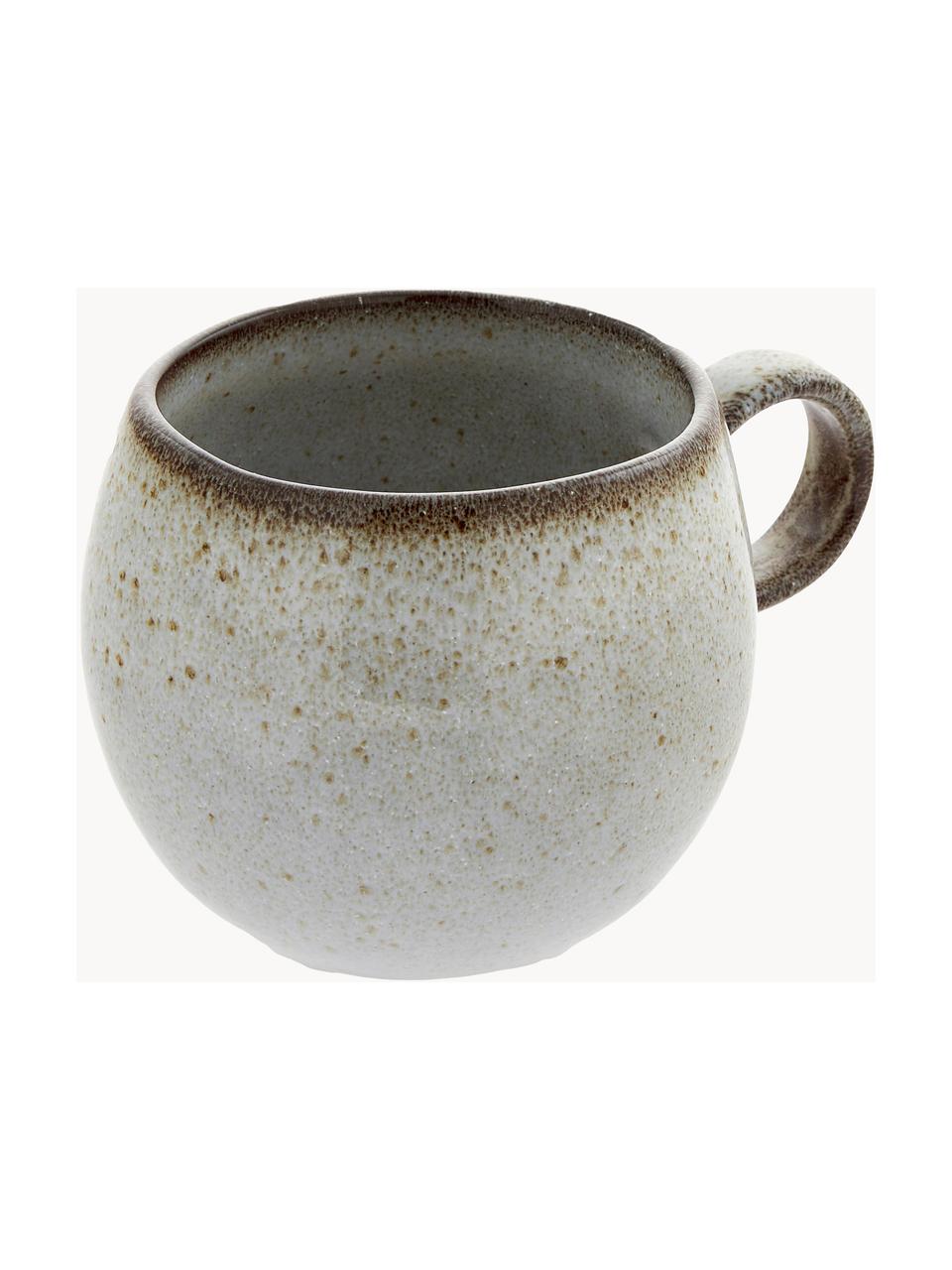 Tasse artisanale Sandrine, Grès cérame, Grège, chiné, Ø 10 x haut. 10 cm, 400 ml