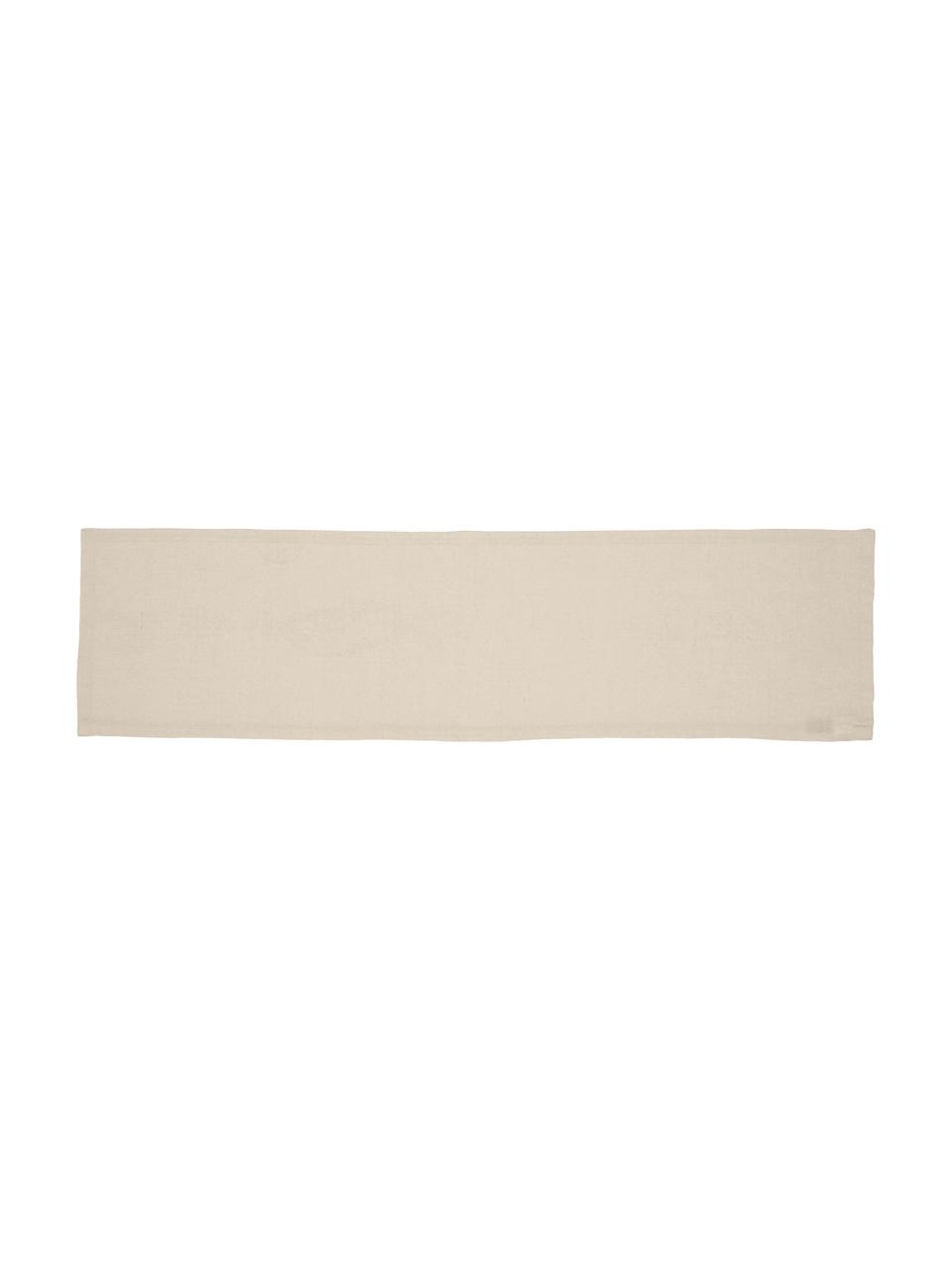 Chemin de table beige Riva, 55 % coton, 45 % polyester, Beige, larg. 40 x long. 150 cm