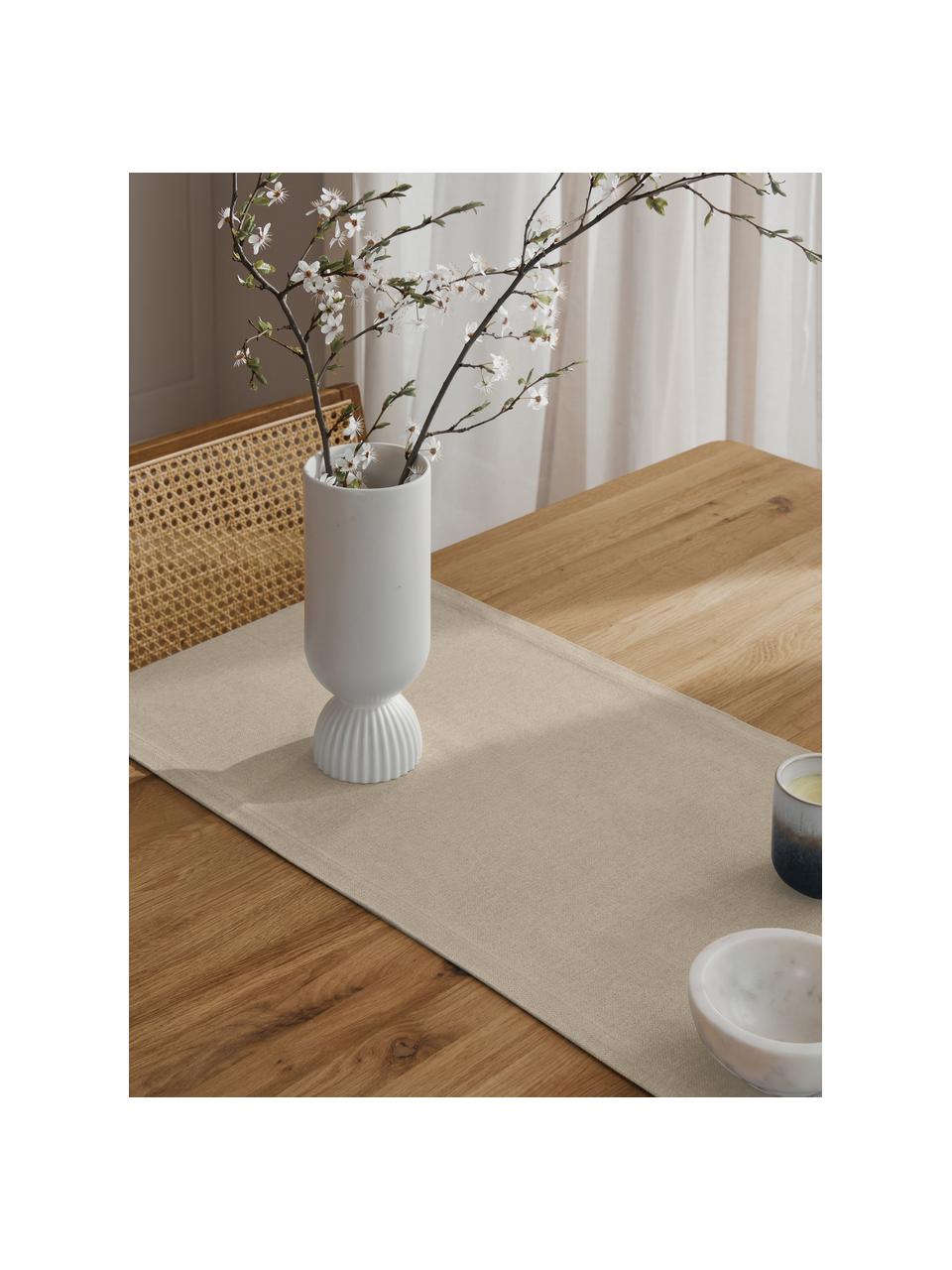 Runner Riva, 55% cotone, 45% poliestere

Il materiale utilizzato in questo prodotto è testato per le sostanze nocive e certificato secondo lo STANDARD 100 by OEKO-TEX® 14.HIN.40536 HOHENSTEIN HTTI, Beige chiaro, Larg. 40 x Lung. 150 cm