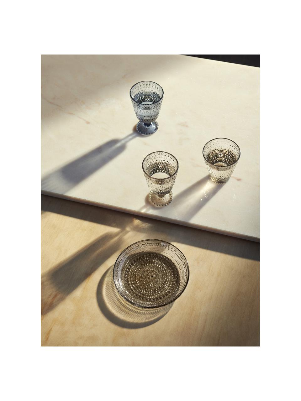 Glas-Frühstücksteller Kastehelmi, Glas, Beige, transparent, Ø 17 cm