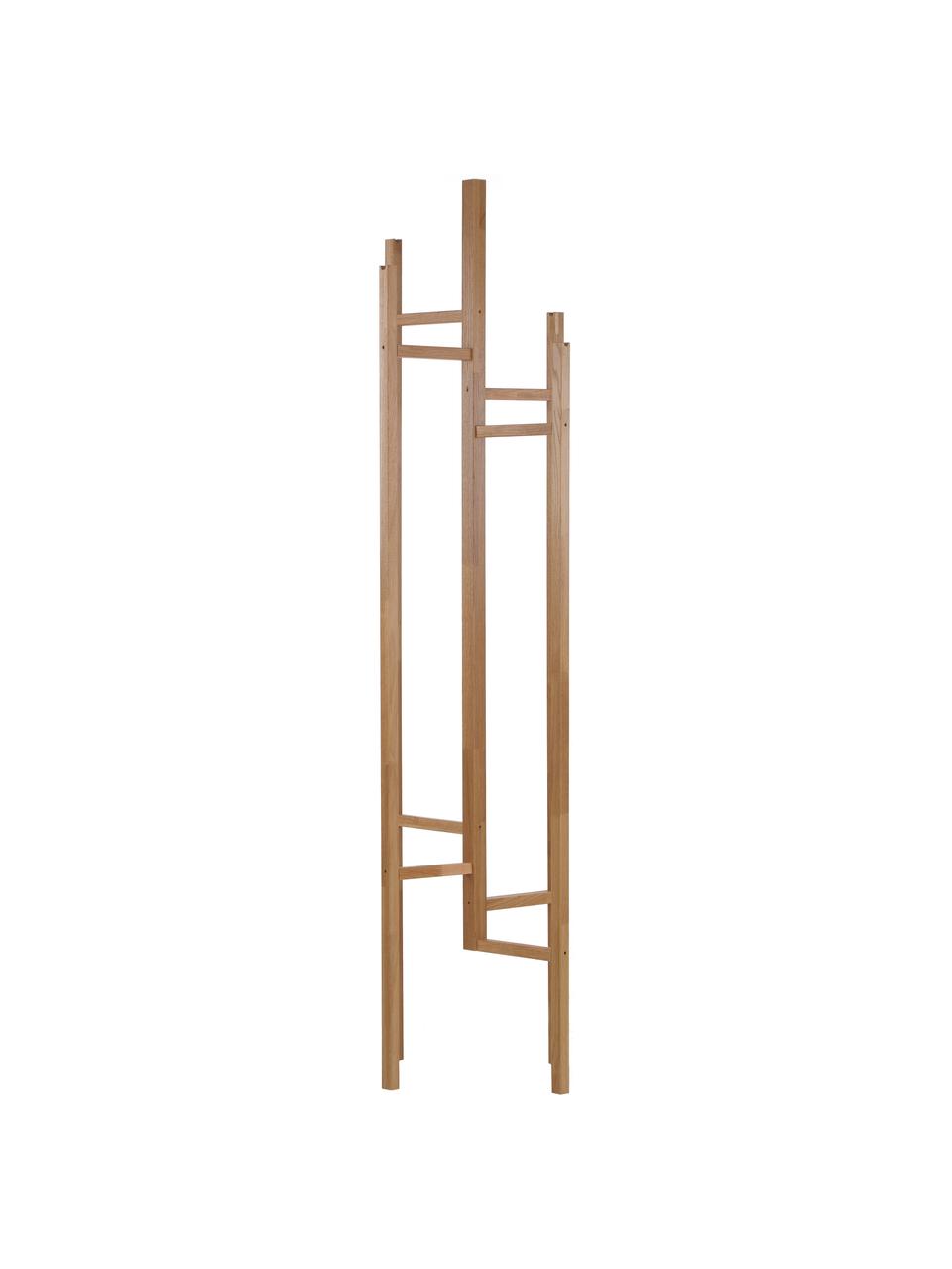 Wieszak stojący z 5 hakami Eigen, Lite drewno dębowe z certyfikatem FSC, Drewno dębowe, S 47 x W 175 cm