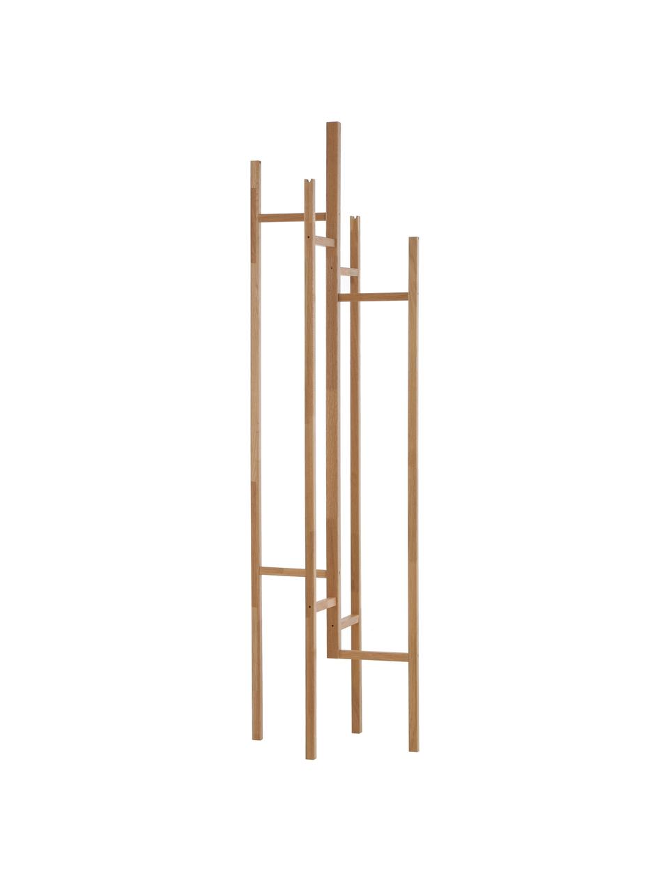 Stojan na oblečenie s 5 vešiakmi Eigen, Masívne dubové drevo, certifikát FSC®, Dubové drevo, Š 47 x V 175 cm