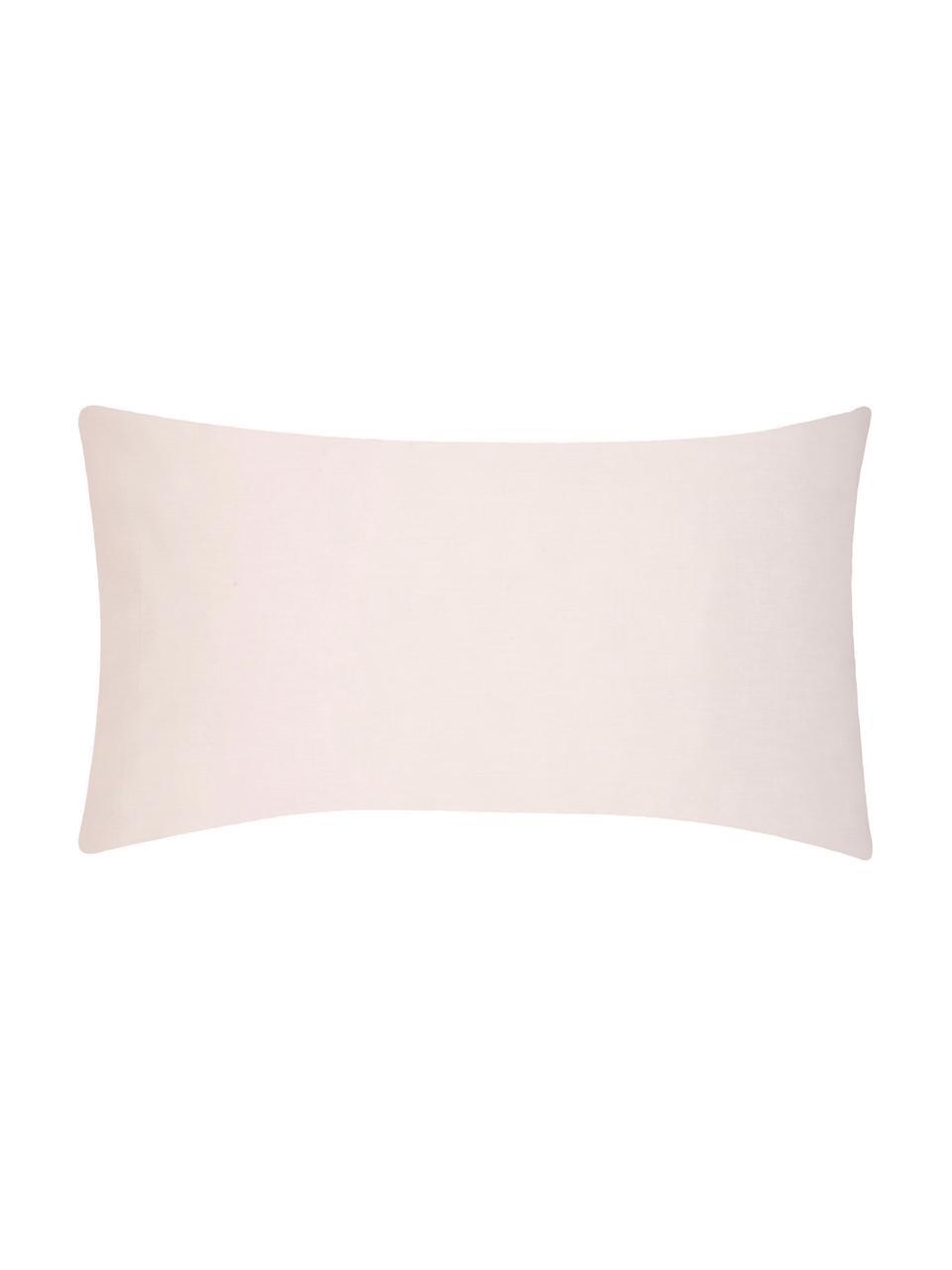 Funda de almohada de percal Malin, 45 x 85 cm, Estampado mármol rosa claro, An 45 x L 85 cm