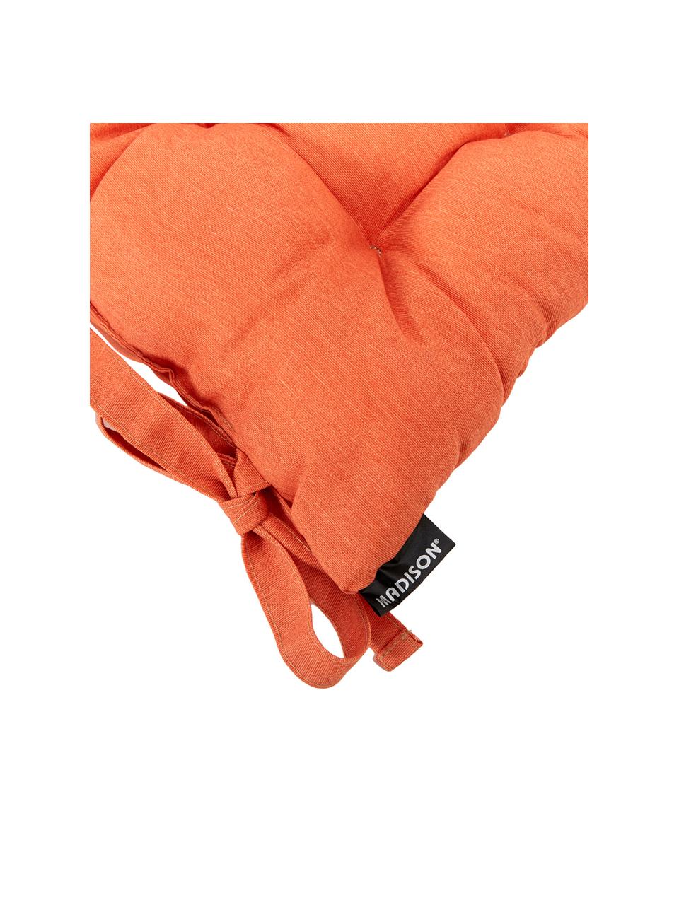 Einfarbiges Sitzkissen Panama in Orange, Bezug: 50% Baumwolle, 45% Polyes, Orange, 45 x 45 cm