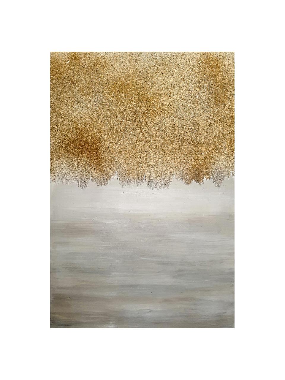 Obraz na plátně Sandy Abstrakt, Odstíny šedé, zlatá, Š 84 cm, V 120 cm