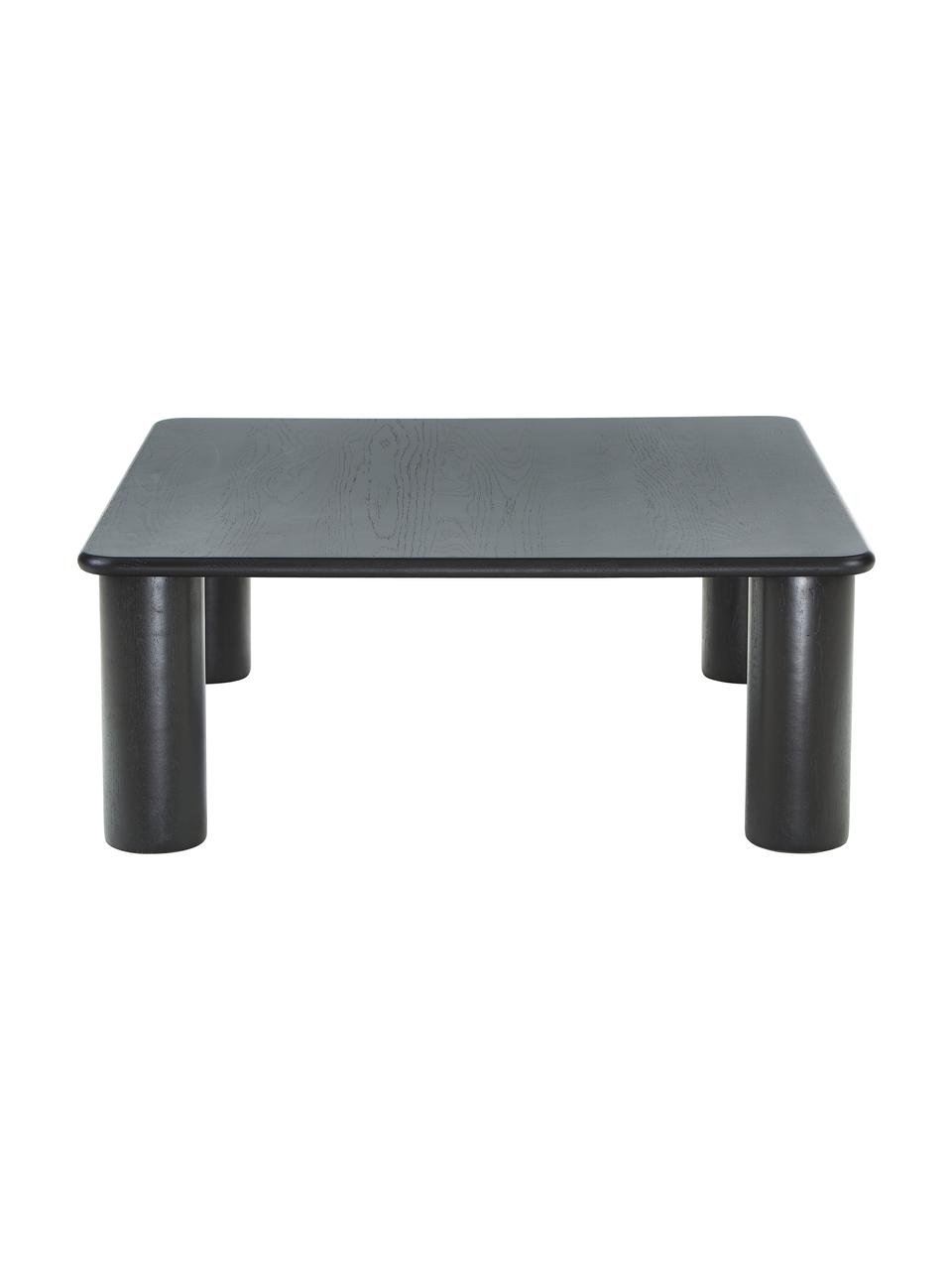 Dubový konferenční stolek Didi, Masivní lakované dubové dřevo, Černá, Š 90 cm, H 90 cm