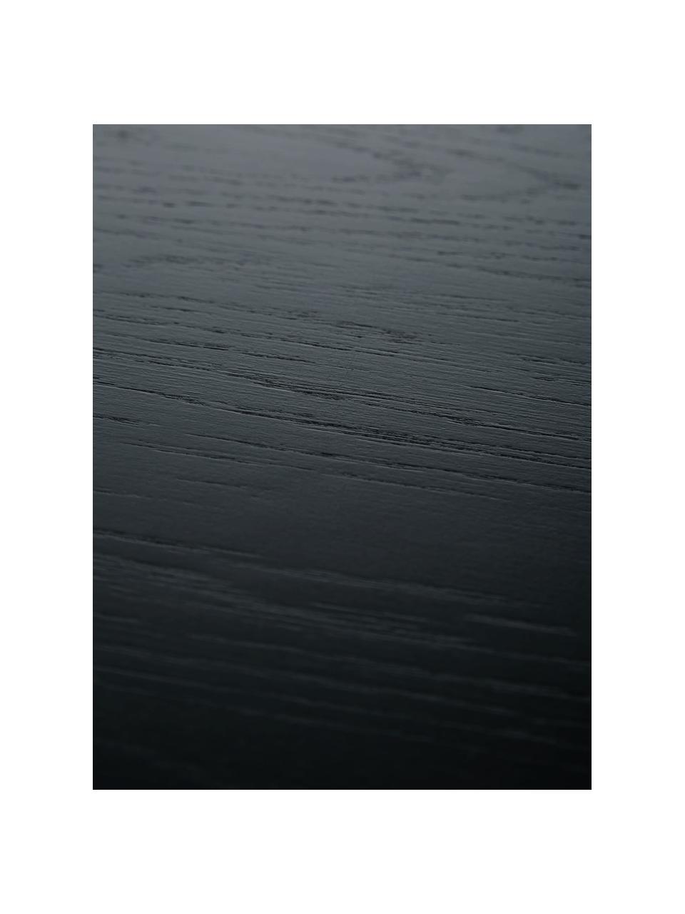 Table basse bois de chêne Didi, Bois de chêne massif, laqué, Noir, larg. 90 x prof. 90 cm