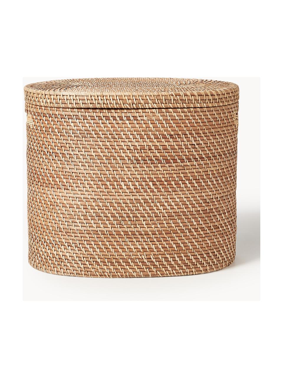 Cesto portabiancheria con coperchio Lurdes, Rattan, Marrone chiaro, Larg. 55 x Prof. 35 cm