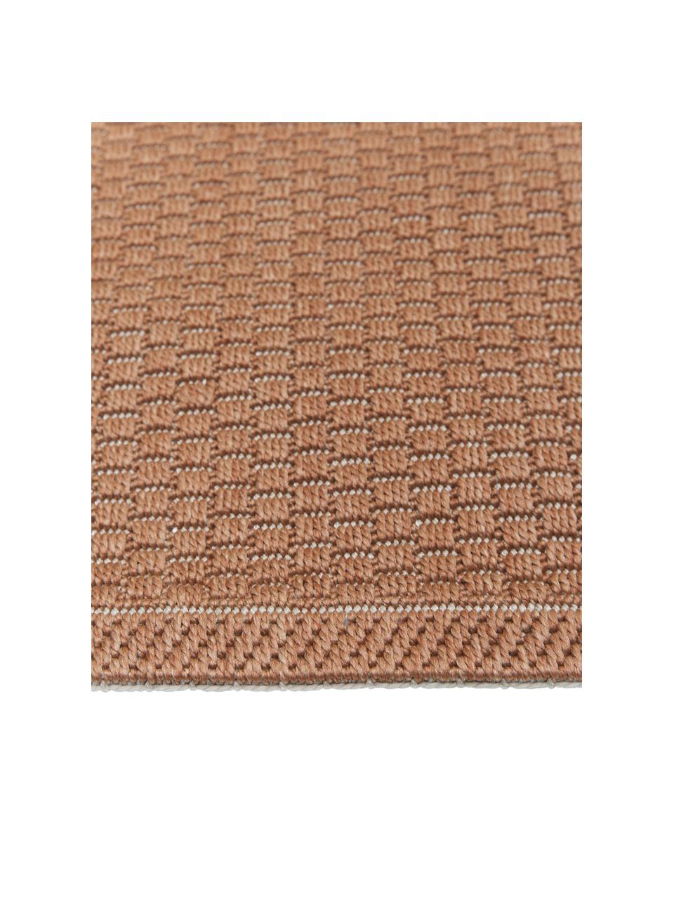 Tapis extérieur intérieur terracotta Toronto, 100 % polypropylène, Terre cuite, larg. 80 x long. 300 cm